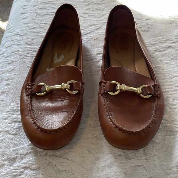 Born leather flats size 6 gold buckle - Picture 3 of 13